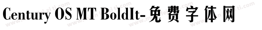 Century OS MT BoldIt字体转换